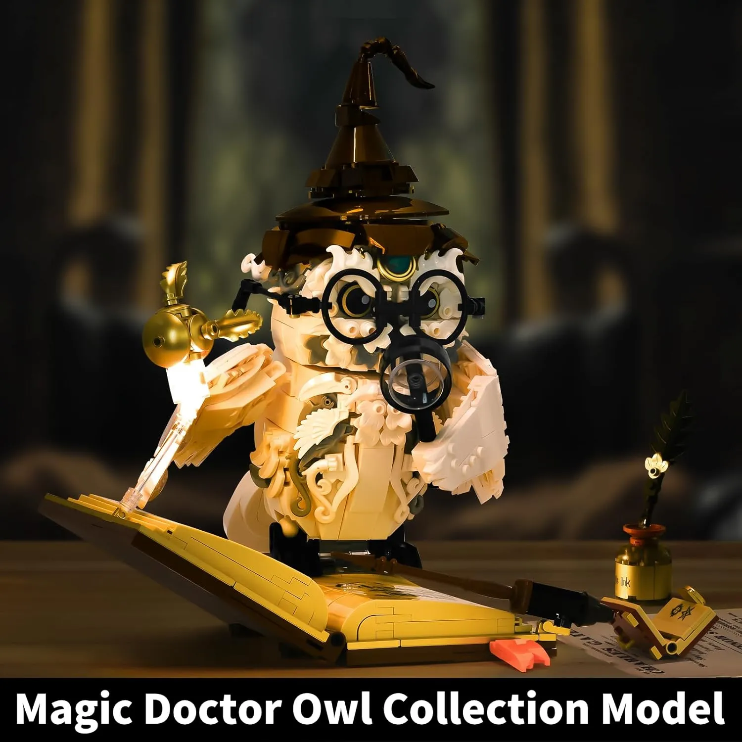 Magic Owl Building Toy Set for Adults,Teen Creative Bird Collection Model Toys,Home Office Decor,Party Favors Gifts for Kids Boys Girls 8 (1162PCS)