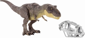 Mattel Jurassic World Camp Cretaceous Dinosaur Toy, Stomp 'n Escape Tyrannosaurus T Rex Action Figure with Stomping Motion