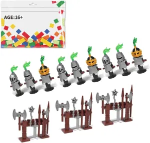 Medieval Knight Soldier Building Set, 156pcs Miniature Armor & Weapon Figures with Display Stand, Creative Construction Toys for Adults & Collectors, Compatible with Major Block Brands