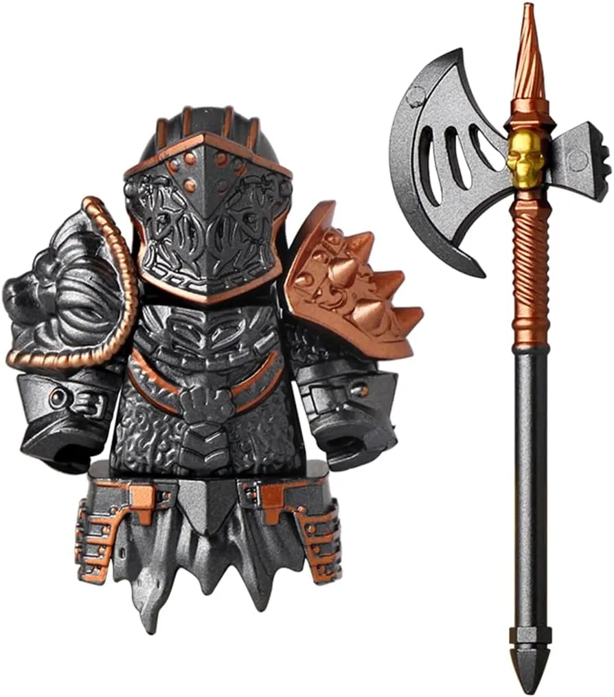 Medieval Knight Weapons Accessories Building Blocks Set Including Heavy Armor, Designed for Mini Figures, MOC Bricks Parts Sets for Display Model (32PCS)