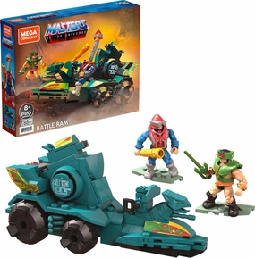 MEGA Construx Masters of The Universe Building Toys Set, Battle Ram and Sky Sled with 188 Pieces, 2 Micro Action Figures, for Kids