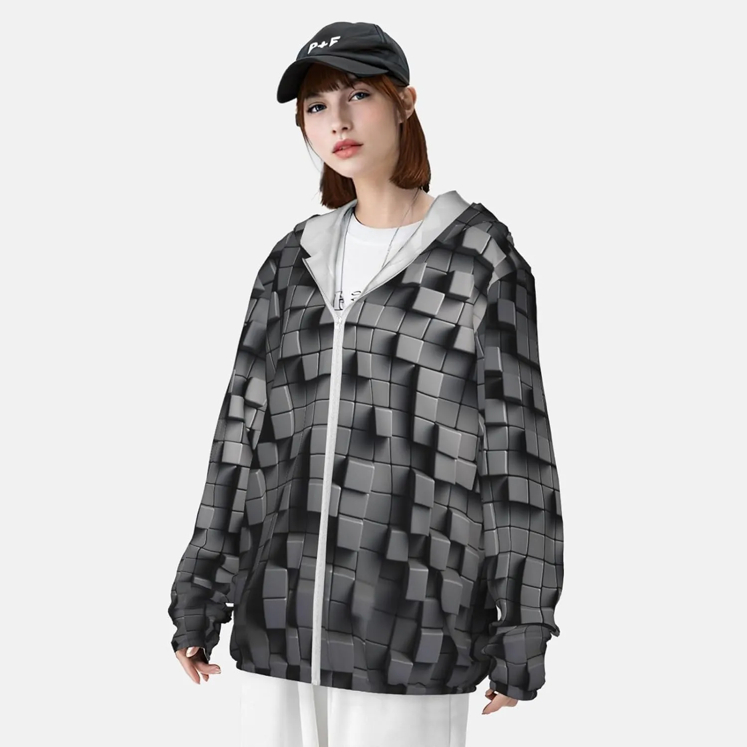 Men's Sun Protection Jacket UPF 50  Full Zipper Long Sleeve UV Hoodie Shirt Women's Outdoor Jacket