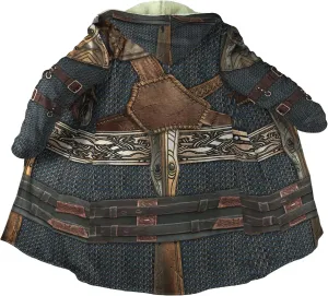 Men's Winter Warm Fleece Parka Jacket 3D Full Print Viking Medieval-Inspired Hooded Cloak Two Pocket Outdoor Couple Cape