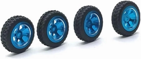 Metal Upgrade Racing Wheel Soft Tire Skin Compatible with 1/28 Compatible with 284131 K969 K979 K989 K999 P929 P939 -D -Q -Z RC Car Parts(Sky Blue)