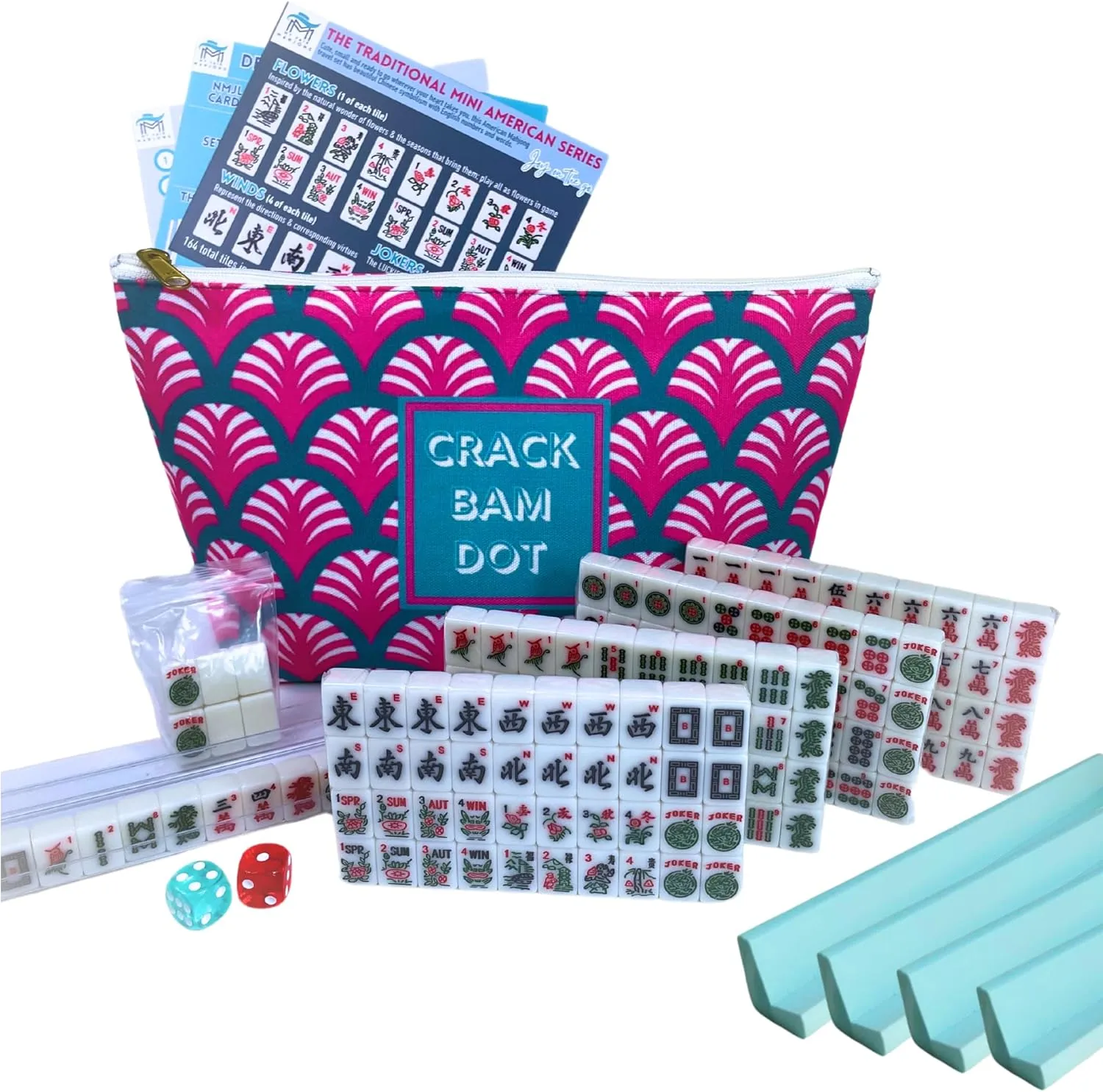 Mini American Mahjong Set for Travel and Fun | Small Size (0.8"x0.5"x0.4") | Gift or On-The-Go Game. (Special Edition)