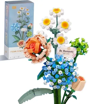 Mini Bricks Flower Bouquet Building Sets, Artificial Flowers, DIY Unique Decoration Home, 680 Pieces Botanical Collection for Ages 6-12 Year Old Girl for Gift…