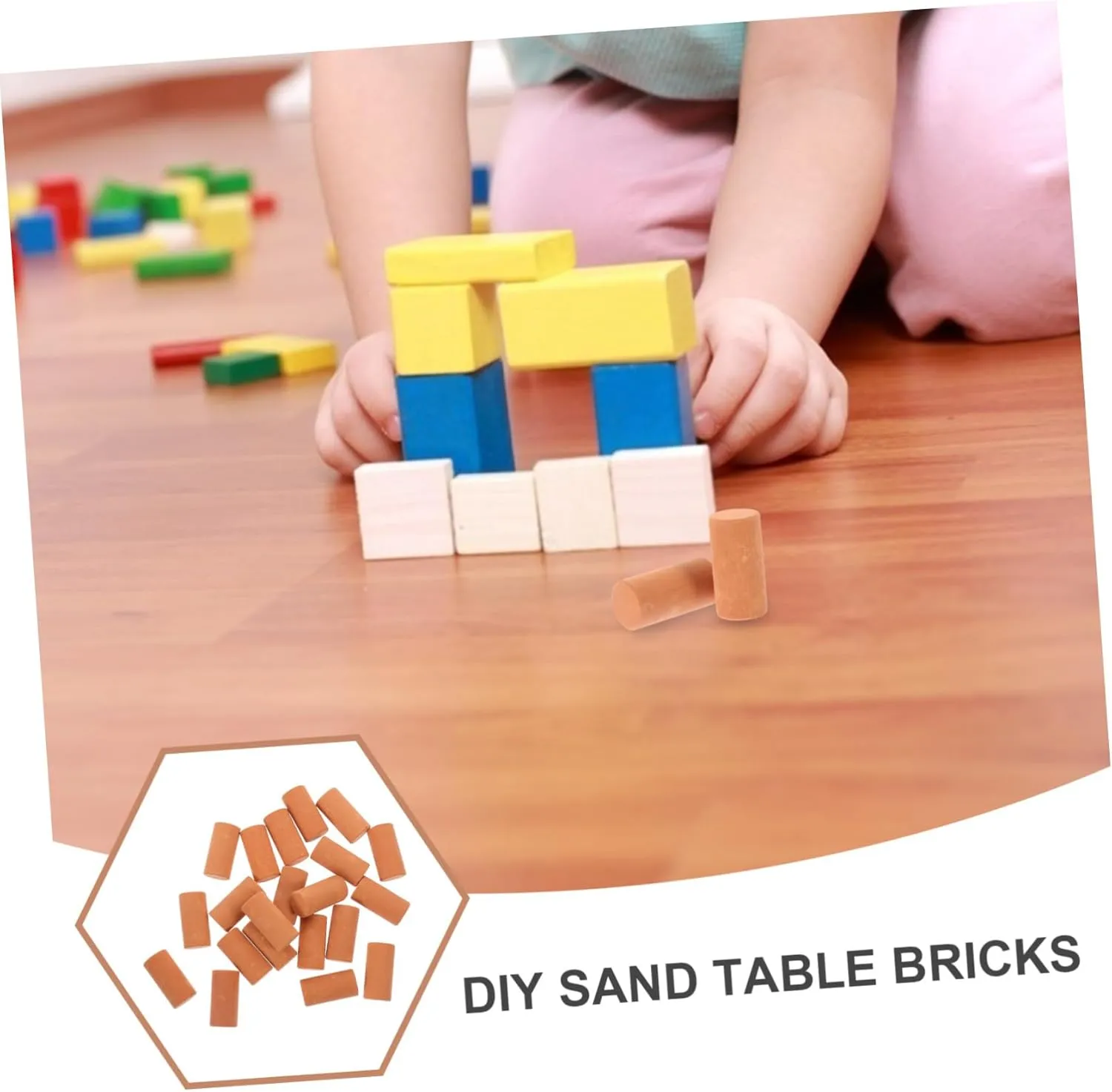 Miniature Bricks Set 50pcs Mini Fake Bricks for Craft Miniature Landscaping DIY Architecture Models