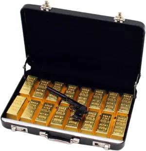 Miniature Suitcases Miniature Golden Bar Suitcase Dollhouse Suitcases Mini Golden Bricks Ornament Decorative Props