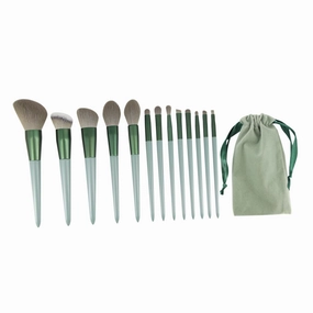 Mipcase Cosmetics 13 Piece Makeup Brush Set Highlighter Brush Foundation Blush Powder Durable Plastic Handle