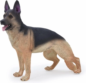 MODEBESO® Realistic Animal Figures, German Shepherd Figurines,8inch Large Size Hand Painting Dog Figures,Educational Toy,Cake Toppers Christmas Birthday Gift for Kids Todllers (German Shepherd)