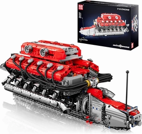 Mould King V12 Engine Building Sets, V8 Model Engine Kit for Adults, Mini Engine Scale Model with Motor, 10169 STEM DIY Building Kits That Works, Blocks Toys for Boys Kids Aged 14  (3472 Pieces)
