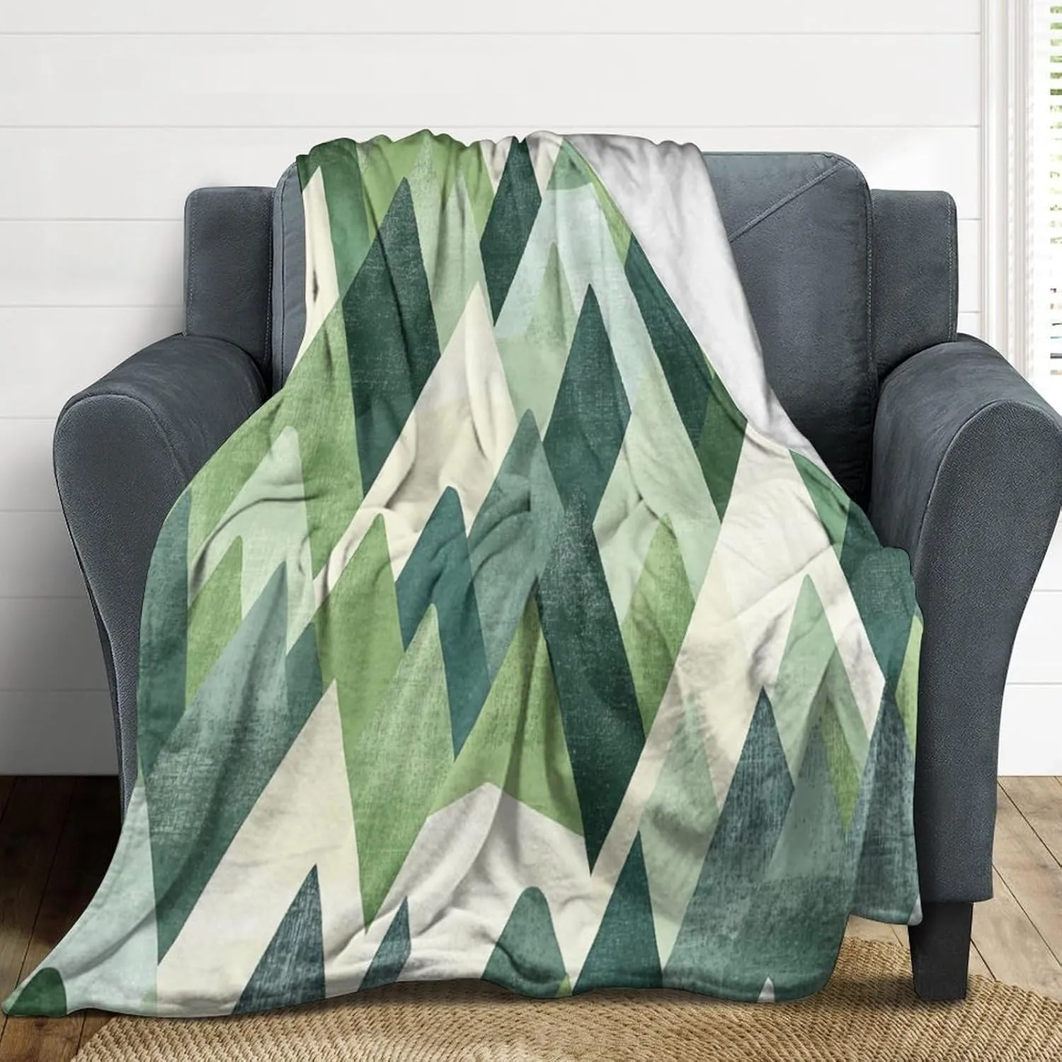 Mountain Forest Adventure Lake Camping Throw Blanket Gifts for Women 50"x60" Trees Natural Scenery Art Soft Cozy Flannel Fleece Throw Blanket for Bedding Novelty Gift Flannel Blanket