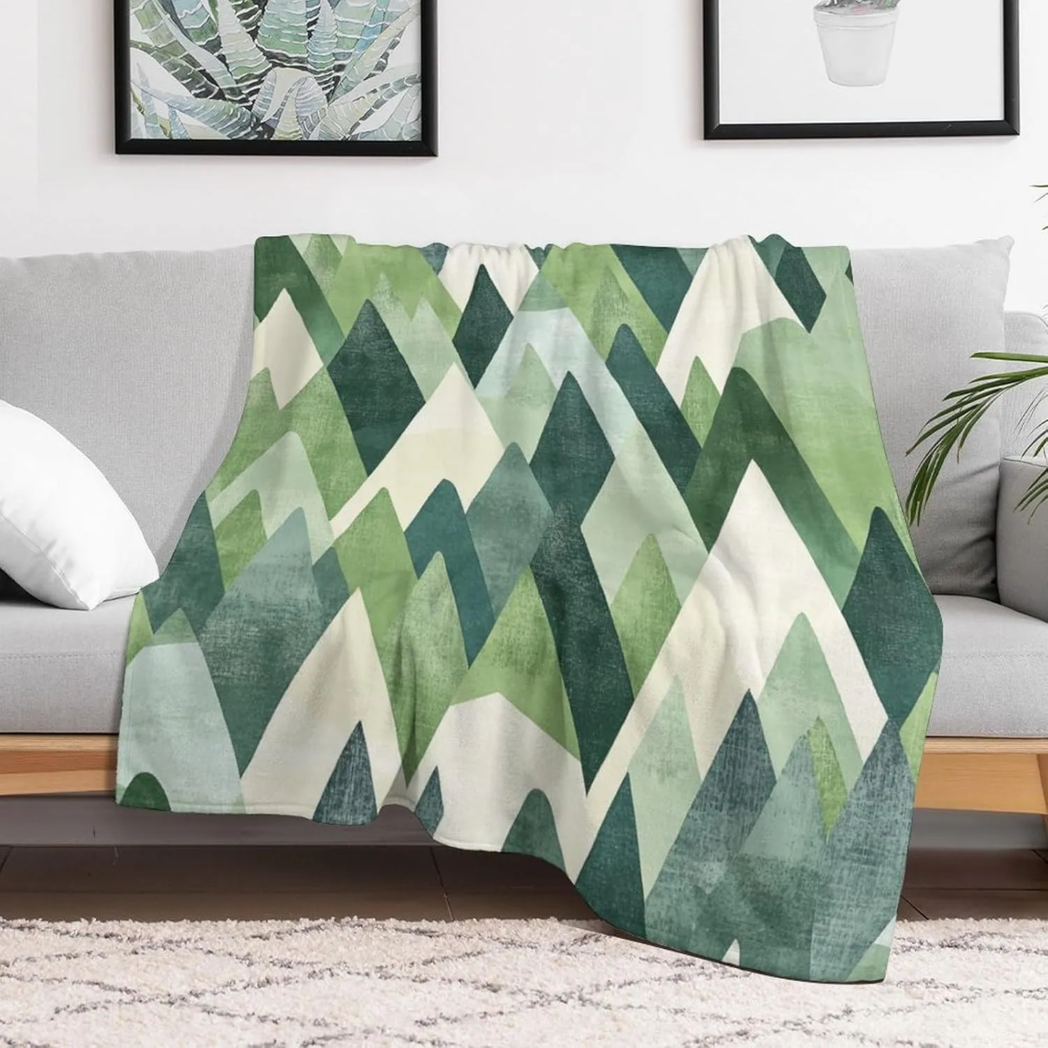 Mountain Forest Adventure Lake Camping Throw Blanket Gifts for Women 50"x60" Trees Natural Scenery Art Soft Cozy Flannel Fleece Throw Blanket for Bedding Novelty Gift Flannel Blanket