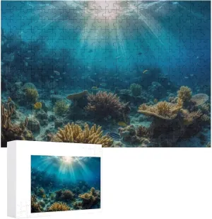 Multi Ed Fish Swarm Soft Coral in Tropical Reef 500 Piece Puzzle for Adults Jigsaw Puzzles Thick Sturdy Hard Challenging Difficult Party Games Props