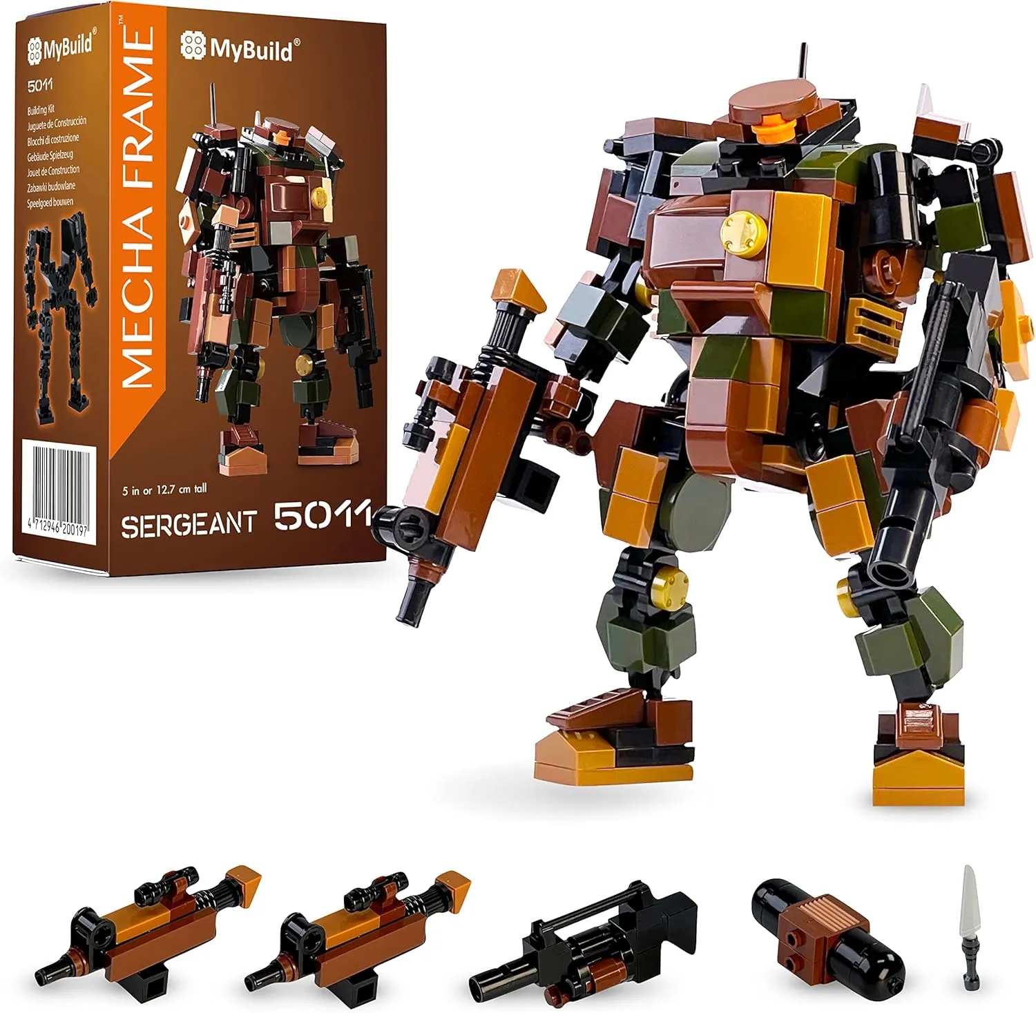 MyBuild Mecha Frame Sergeant 5011 - Sci-Fi Mech Toy Building Set Compatible with Other Major Brands