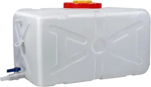 NAKAN Large Portable Water Container Plastics Water Container with Screw Cap Emergency Cube Water Carrier with Valve and Water Pipe for Outdoors Hiking Hurricane Emergency(Size:145L)