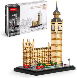NeoLeo Real Big Ben Micro Building Blocks Set (3900 PCS) - World Famous Architectural Model Toys Gifts for Kid and Adult