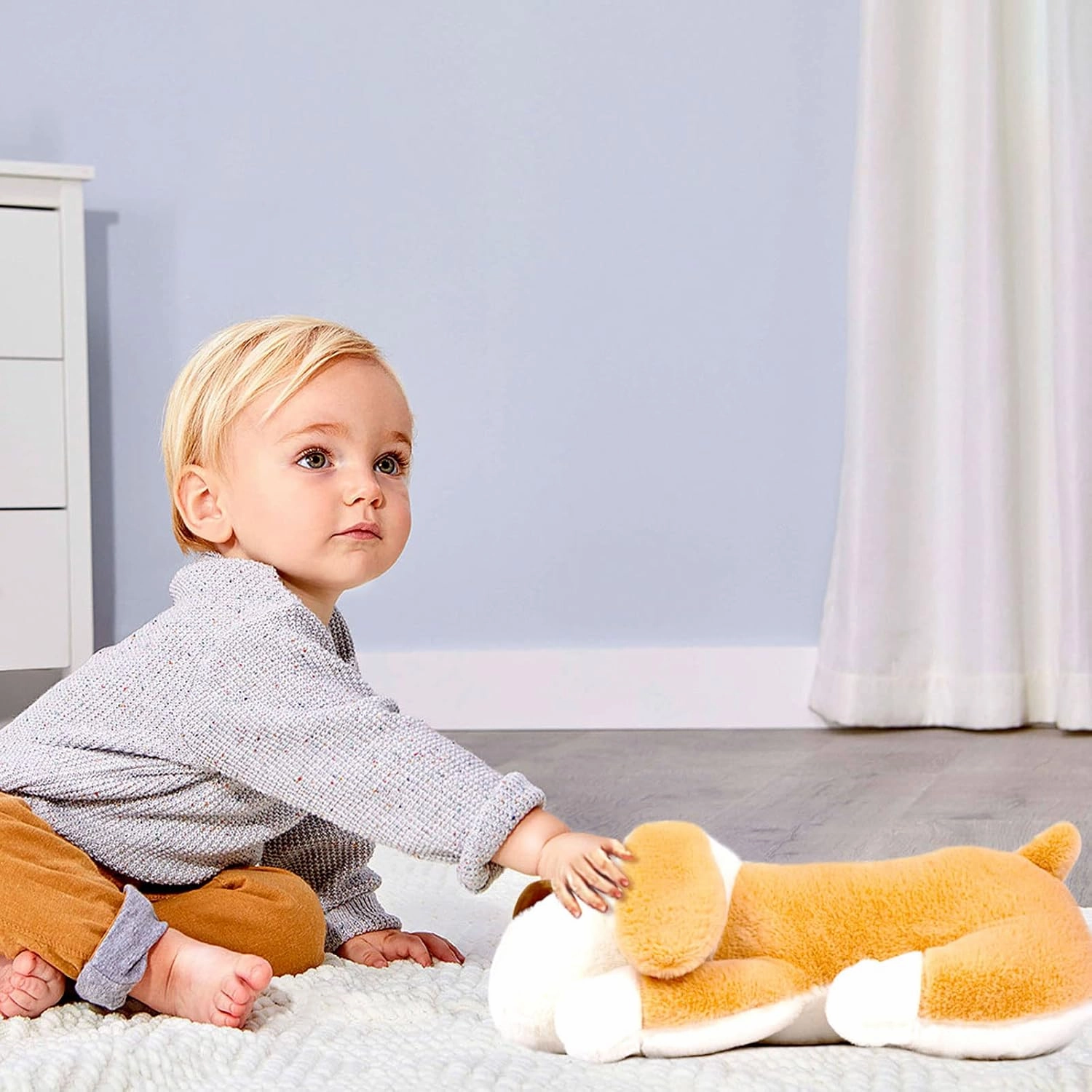 Niuniu Daddy 18" | 3 Pound Weighted Dog Stuffed Animal, Large Stuffed Puppy Plush Animals, Cute Dog Plush Toy Body Pillow, Plushies Gifts for Adults Kids Valentine Birthday Holidays Christmas