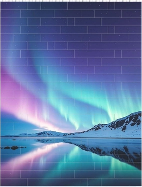 Northern Lights Building Block Puzzle Personalized Building Bricks for Adults Block Puzzle Building DIY Brick Block Puzzles Valentine's Day Gifts for Home Decor Brick Puzzle