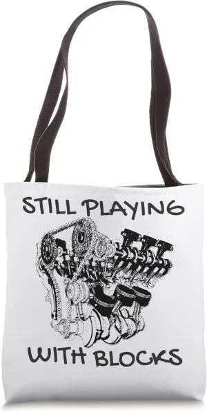 Open Throttle Car Racing Mechanic Engineer Muscle Car Race Tote Bag