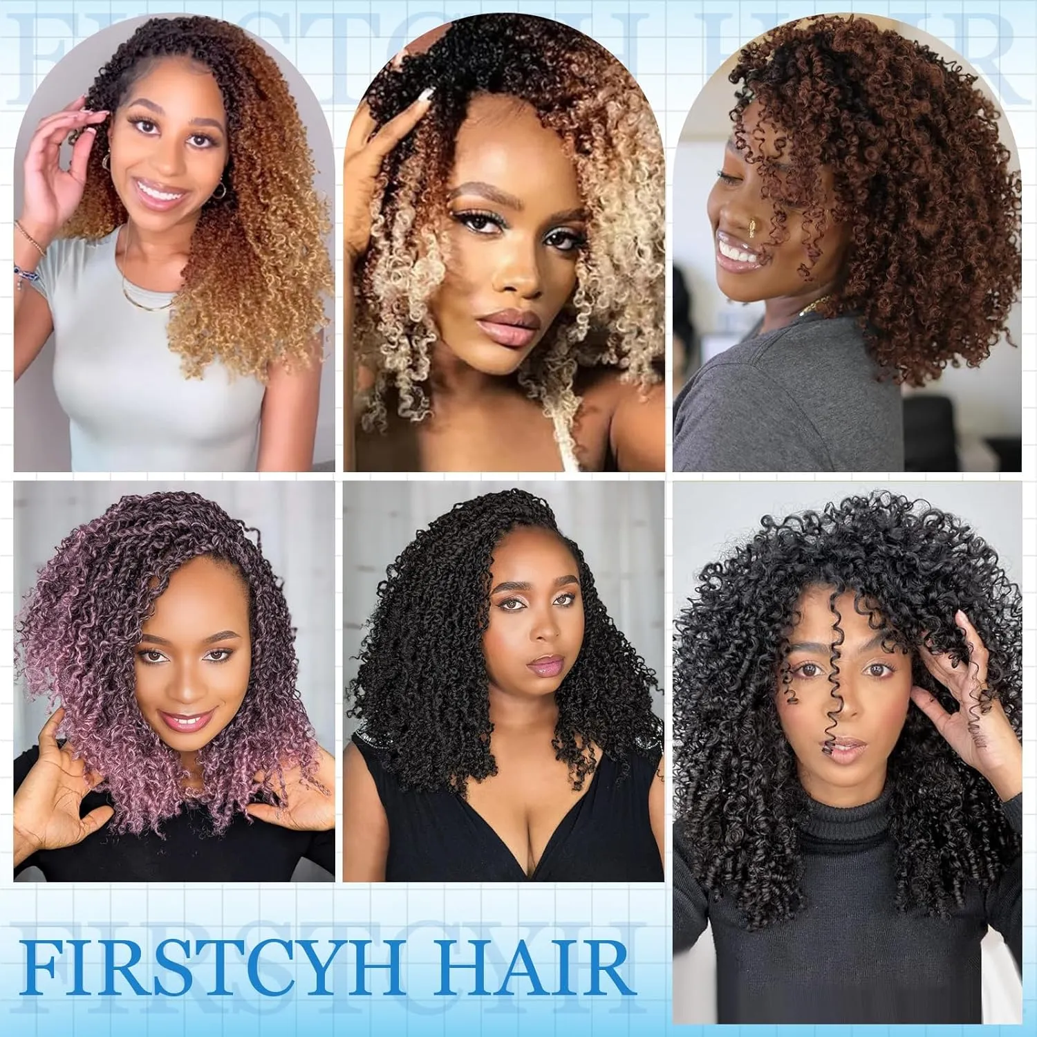 Passion Twsit Hair 14 Inch - 1B/Silver Yankee Twist Crochet Hair 10Packs Passion Twist Braiding Hair Prelooped Mini Spring Twist Crochet Hair for Black Women(14 Inch,1B/Silver)