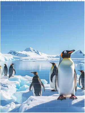 Penguin Antarctica Ice Building Block Puzzle Personalized Building Bricks for Adults Block Puzzle Building DIY Brick Block Puzzles Valentine's Day Gifts for Home Decor Brick Puzzle
