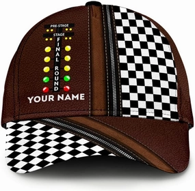 Personalized Car Racing Flag Baseball Cap, Racing Hat, Sports Racing Hats Racing Lover Caps Adjustable Hats for Men Women