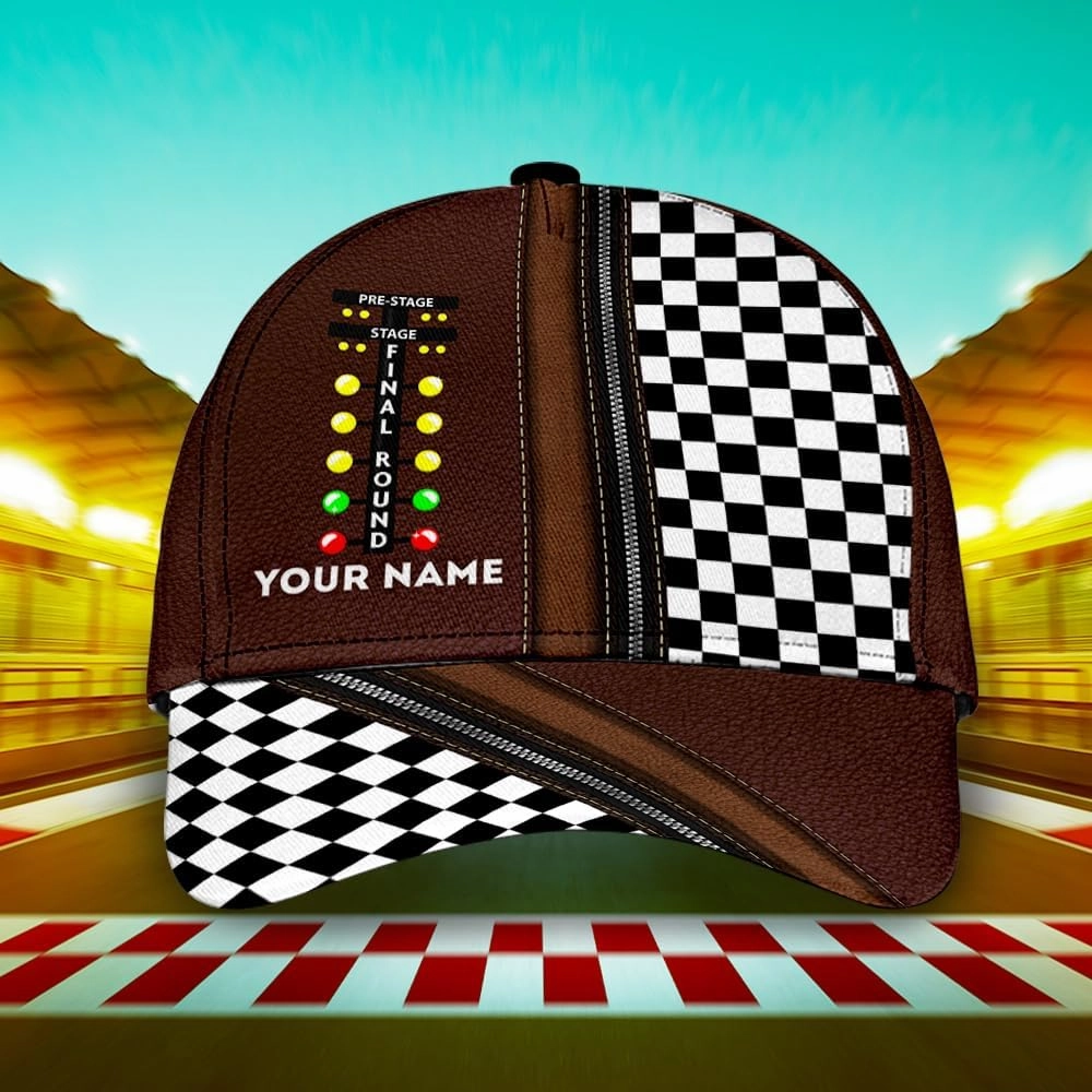 Personalized Car Racing Flag Baseball Cap, Racing Hat, Sports Racing Hats Racing Lover Caps Adjustable Hats for Men Women