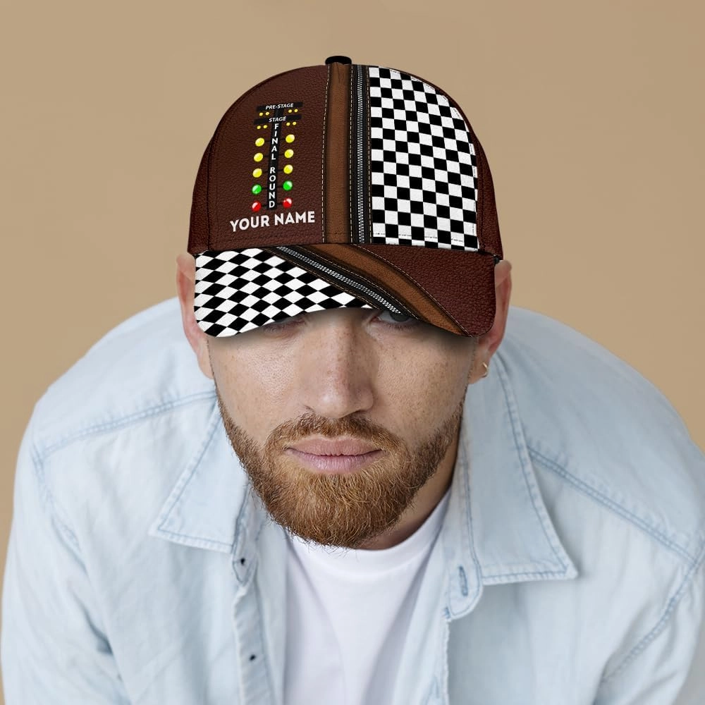 Personalized Car Racing Flag Baseball Cap, Racing Hat, Sports Racing Hats Racing Lover Caps Adjustable Hats for Men Women