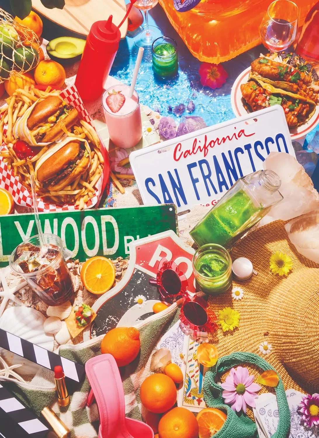 Piecework I Love CA 1000 Piece Puzzle for Adults, Challenging Jigsaw with California Inspired Imagery, Soft-Touch Puzzle Gift - 19.25 x 26.6 inches