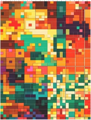 Pixel Art Pattern Building Block Puzzle Personalized Building Bricks for Adults Block Puzzle Building DIY Brick Block Puzzles Valentine's Day Gifts for Home Decor Brick Puzzle