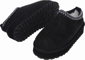 Platform Slippers, Mini Boots for Women Indoor Outdoor Anti-slip Slippers Womens Warm Fleece Lining Suede Leather Ankle Boots Slip On Hoese Shoes
