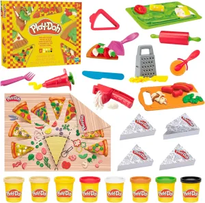 PLAY-DOH Pizza Slice Playset, Play Food Kitchen Toys for Kids, Arts & Crafts for Boys & Girls 3  (Amazon Exclusive)