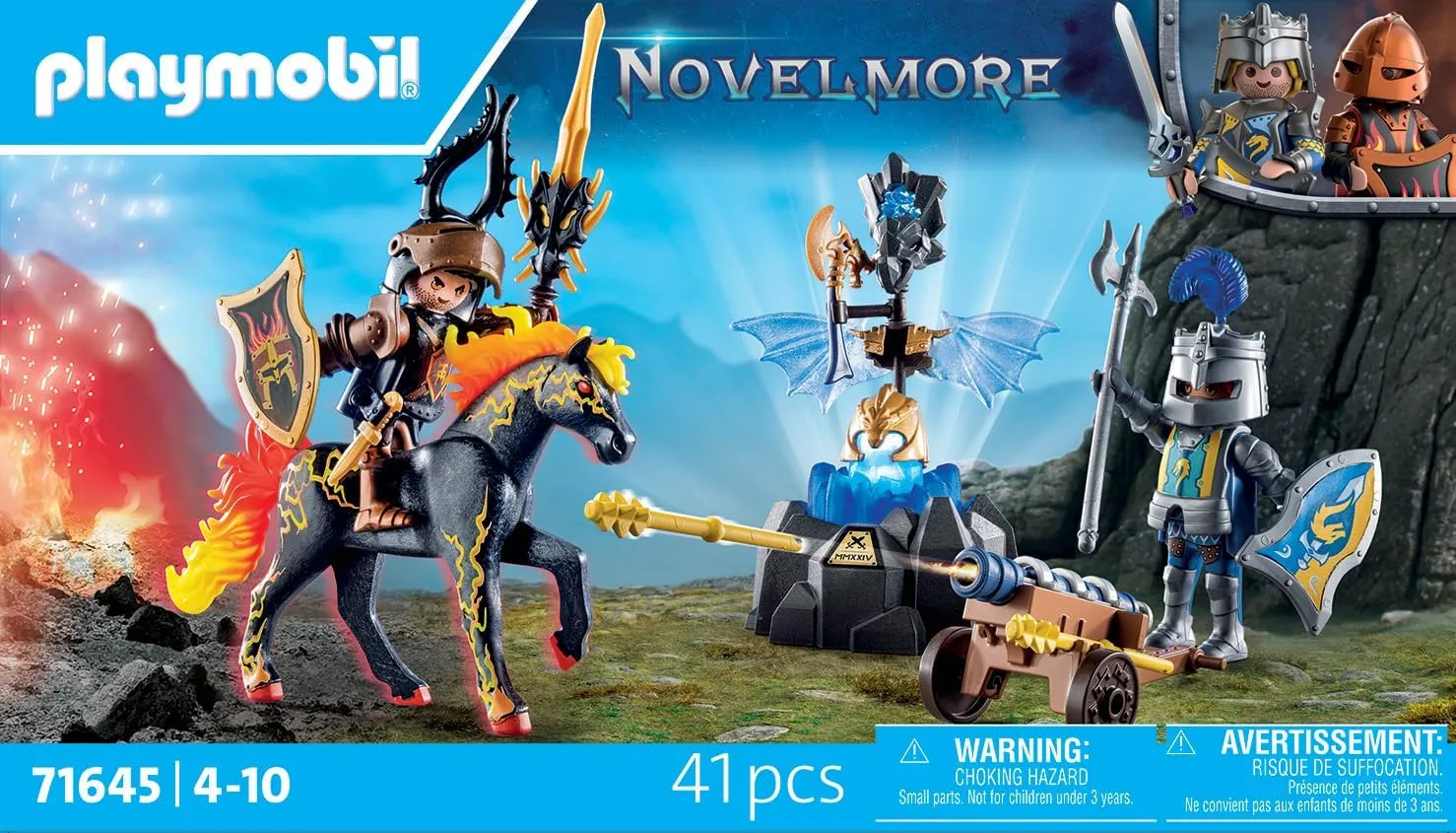 PLAYMOBIL Novelmore 71645 Guard of Armor, Includes Two Knights, a Horse and Valuable Armour, Action Packed Toy for Children from 4 Years