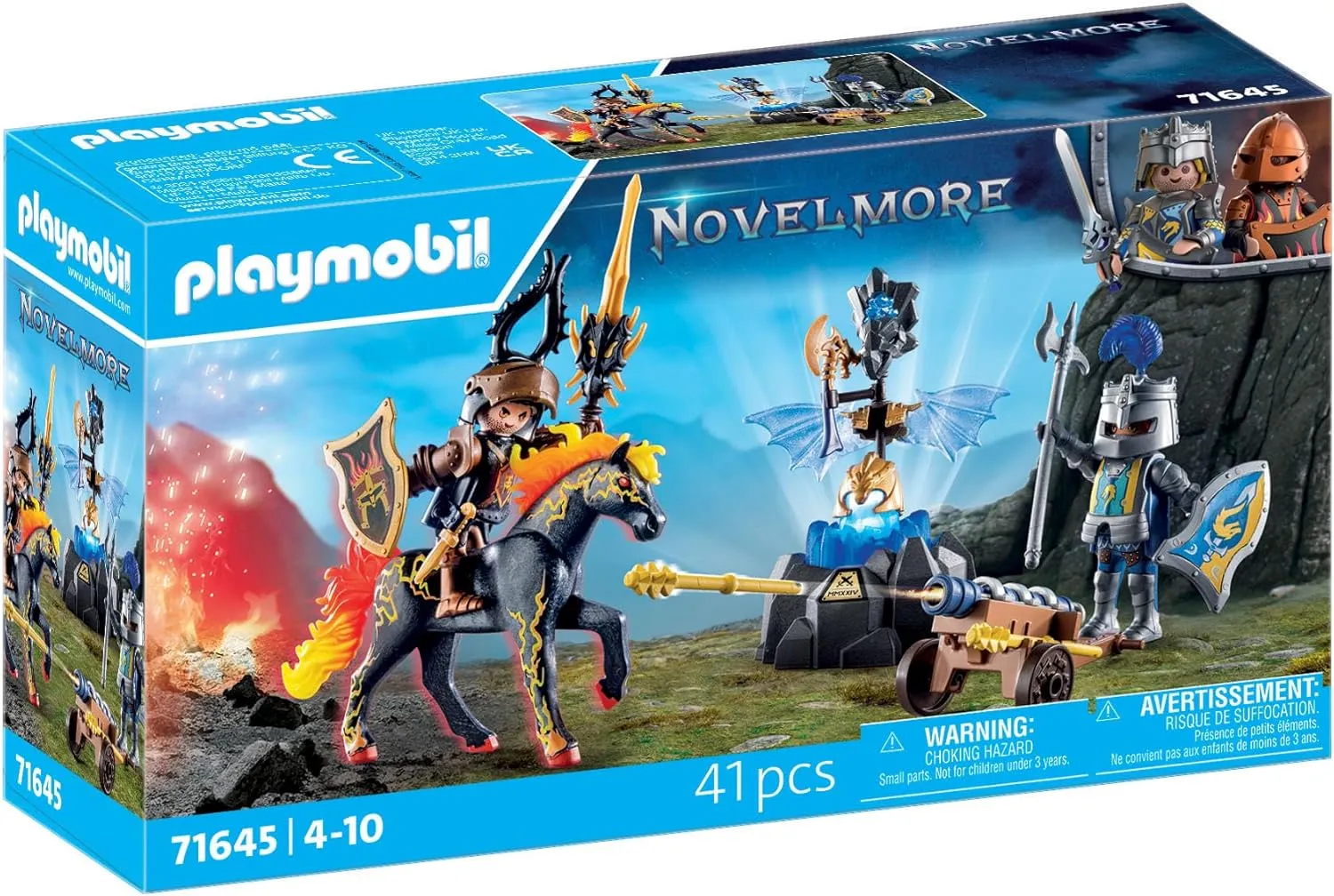 PLAYMOBIL Novelmore 71645 Guard of Armor, Includes Two Knights, a Horse and Valuable Armour, Action Packed Toy for Children from 4 Years