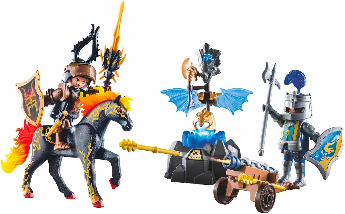 PLAYMOBIL Novelmore 71645 Guard of Armor, Includes Two Knights, a Horse and Valuable Armour, Action Packed Toy for Children from 4 Years