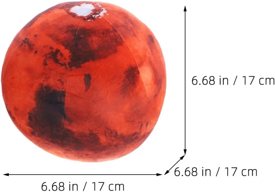 Plush Mars Ball Mars Planet Pillow Soft Plush Mars Ball Throw Pillow for Learning Educational for Kids