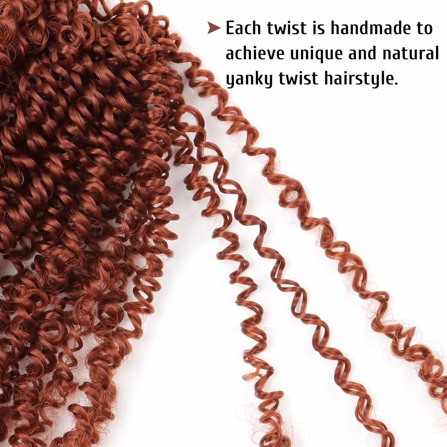 Pre Looped Yanky Twist Crochet Hair 12 Inch 8 Packs Ginger Fluffy Spring Mini Twist Passion Twist Bohemian Synthetic Crochet Braiding Hair