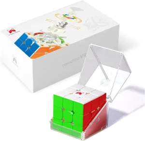 QY X-Man Tornado Speed Cube 3x3 Stickerless Magic Cube XMD Tornado Puzzle Toys for Adults and Kids (X-Man Tornado V3M, Pioneer UV)