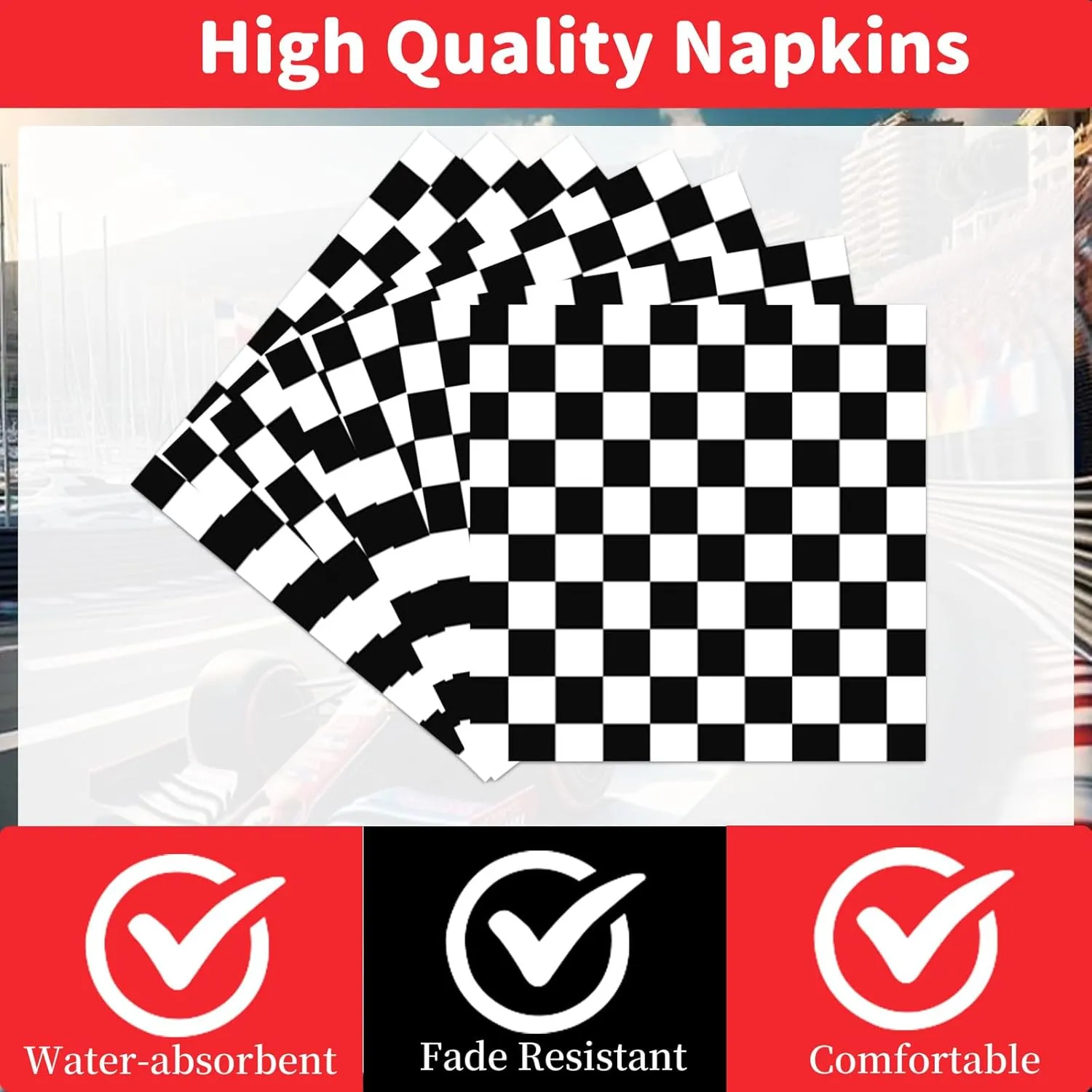 Rakuto Cars 4th Birthday Party Plates and Napkins Set, 96PCS Need Four Speed Birthday Decorations Supplies, Racing Car Fourth Disposable Tableware for Boys