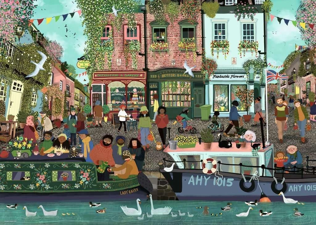 Ravensburger - Along the River, 1000 Piece Puzzle, Adults, Glue to Frame, 70cm