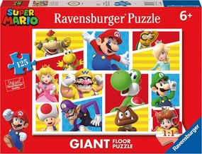 Ravensburger - Super Mario Puzzle Giant Floor Collection Gift Idea for Children 6  Years, Educational and Stimulating Game, 125 Giant Pieces, 70 x 50 cm