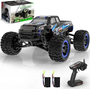 RC Cars - 1:16 Scale Remote Control Car,4WD Top Speed 45 Km/h Electric Toy Off Road 2.4GHz RC Car Vehicle Truck Crawler with Two Rechargeable Batteries for Boys Kids and Adults