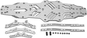 Rc Drift Racing Chassis Plate, RC Drift Racing Chassis Carbon Fiber RC Car Bottom Chassis Plate Rc Car Chassis Accuracy Strength RC Car Frame Upgrade Kit for Remote Control Car