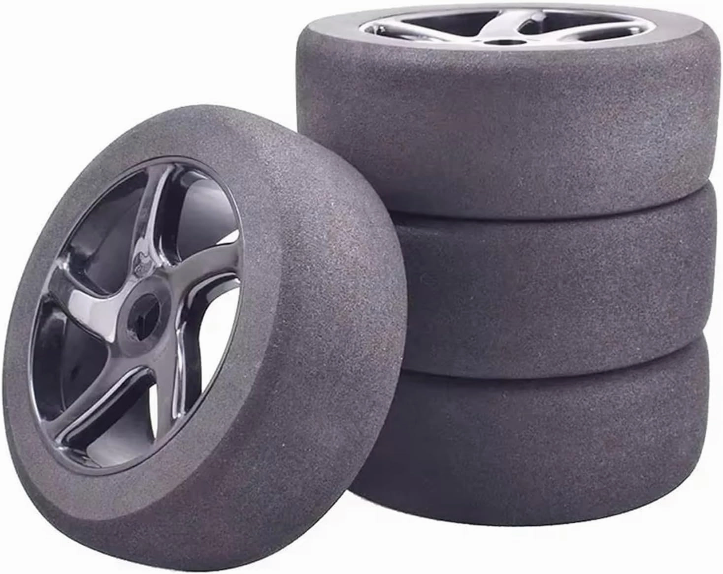 RC Car Parts Compatible with HSP for HPI 17mm Hex 1/8 RC for Racing Car Foam Tires Wheel Rims Set 118mm Upgrade Parts Accessories