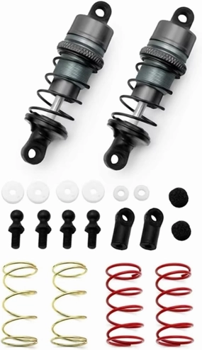 Rc Car Shock Absorber for 63mm 1/10 1Pair of Metal Hydraulic Shock Absorbers Red RC Remote Control Car Flat for Racing Drift Car Parts and Accessories Replacement Use