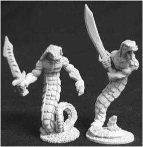 Reaper Miniatures Snakemen #02498 Dark Heaven Legends Unpainted Metal RPG Figure by Reaper