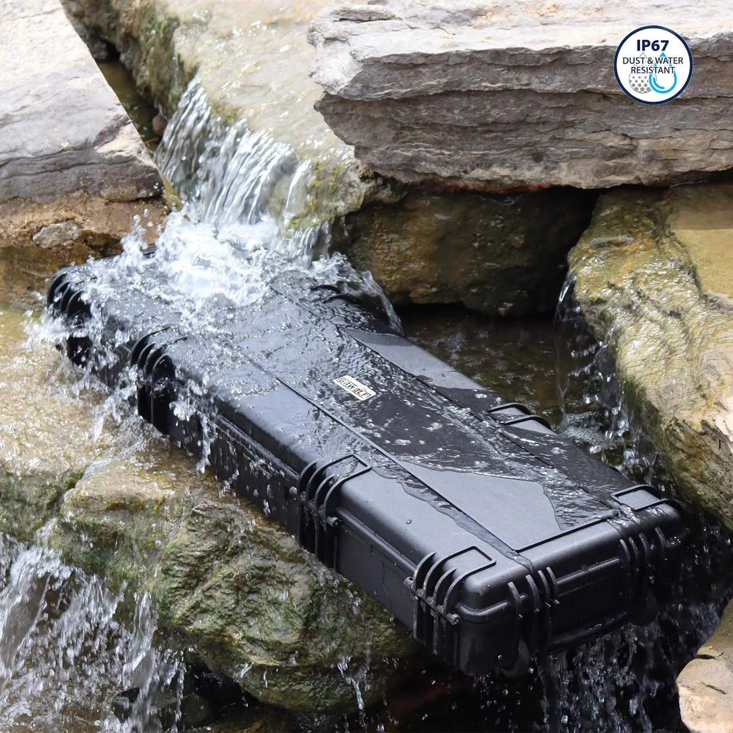 Rifle Case, Mil-Spec, 3 Layer Pick and Pluck Cube Foam 43~54.3 in,4~6 latches,IP67