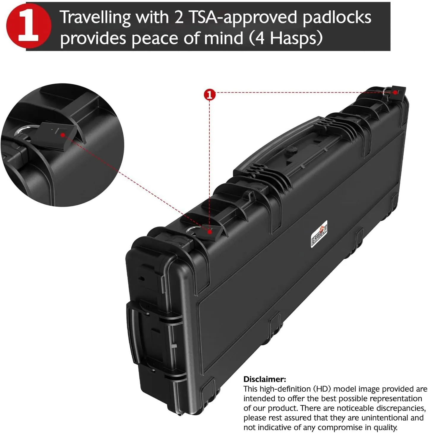 Rifle Case, Mil-Spec, 3 Layer Pick and Pluck Cube Foam 43~54.3 in,4~6 latches,IP67