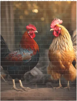 Rooster and Chicken Building Block Puzzle Personalized Building Bricks for Adults Block Puzzle Building DIY Brick Block Puzzles Valentine's Day Gifts for Home Decor Brick Puzzle